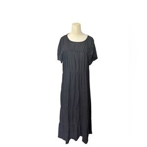 All row Midi Black Dress size Large